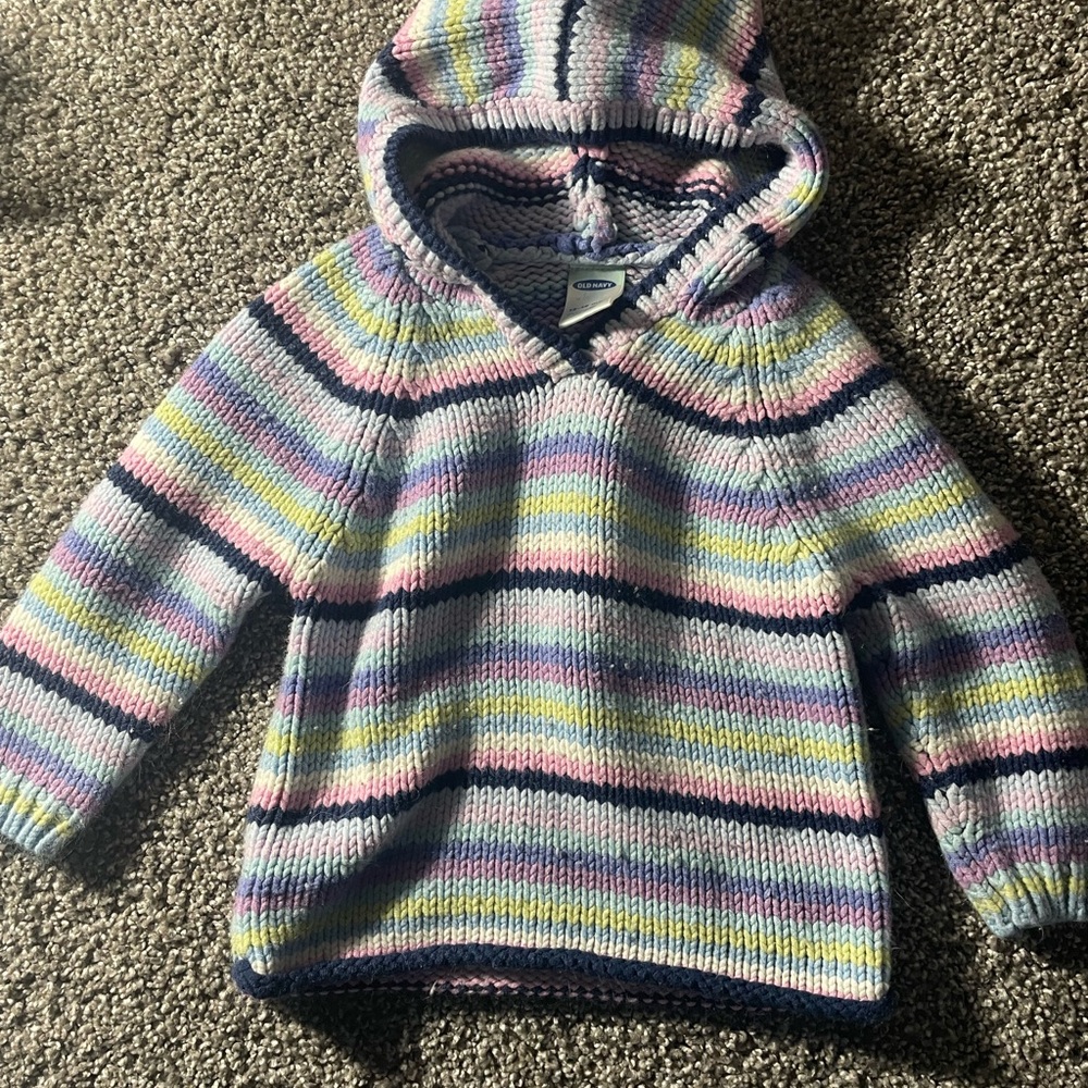 Old Navy Multicolor Striped Kids Hoodie